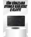 Kablosuz Bluetooth Bağlantılı Taşınabilir Q Klavye Tüm Cihazlara Uyumlu