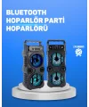 Kablosuz LED Işıklı Bluetooth Hoparlör – FM Radyolu Mikrofon Girişli