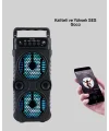 Kablosuz LED Işıklı Bluetooth Hoparlör – FM Radyolu Mikrofon Girişli