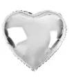 Kalp Şekilli Gümüş Renk  Folyo Balon 45 Cm 10 Adet