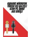 Karaoke Mikrofon Dahili Hoparlörlü Sd-usb-aux Girişli Bluetooth Hoparlör