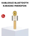 Karaoke Mikrofonu Bluetooth USB AUX Girişli Yankı Efektli