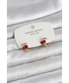 Kiraz Model Gold Renk Pirinç Çocuk Küpe