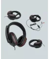 Kırmızı Kulaklık Stereo Mikrofonlu Dayanıklı Örgü Kablolu