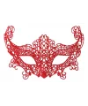 Kırmızı Renk Dantel Örgü İşlemeli Parti Maskesi Model 3