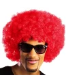 Kırmızı Renk Kıvırcık Afro Bonus Peruk