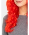 Kırmızı Renk Uzun Dalgalı Parti Peruğu
