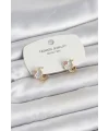 Kitty Model Gold Renk Pirinç Çocuk Küpe
