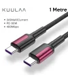 KUULAA Type C Type-C PD 60W QC4.0 Hızlı Şarj ve Data Kablosu 1Metre-(5775)