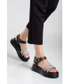 Lalen Siyah Kemerli Sandalet