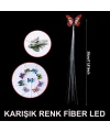 Led Fiber Optik Işıklı Kelebek Saç Klipsi 1 Adet