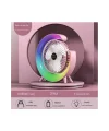 Masaüstü Vantilatör Usb Şarjlı Rgb Led Işıklı 3 Kademeli 180° Ayarlanabilir Soğutucu Fan Pembe