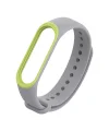 Mijobs Xiaomi Mi Band 3 Mi Band 4 Çift Renk  Silikon Kayış Kordon-(5775)