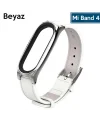 Mijobs Xiaomi Mi Band 5-4  Pu Deri Kayış Kordon-(5775)