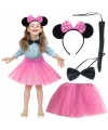 Minnie Kostüm Seti (pembe Tütü Etek + Pembe Taç + Papyon + Kuyruk)