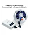P-038 Solar Güneş Enerji Ve Usb Sarjli 5 Kanatlı