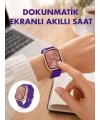 Pembe Mor ve Metal Kordonlu Akıllı Saat Hediye Seti