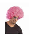 Pembe Renk Kıvırcık Afro Bonus Peruk