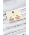 Pembe Zirkon Taşlı Gold Swan Kuğu Model Kadın Küpe