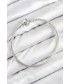 Pirinç Charm Topcuk Model Gümüş Renk Kadın Bileklik