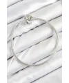 Pirinç Charm Topcuk Model Gümüş Renk Kadın Bileklik