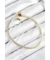 Pirinç Charm Zirkon Taşlı Yonca Model Gold Renk Kadın Bileklik