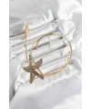 Pirinç Deniz Yıldızı Model Gold Renk Kadın Pazu Bileklik