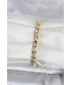Pirinç Gold Renk Arpa Model Kadın Bileklik
