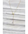 Pirinç Gold Renk Asansörlü Model Kadın Kolye