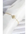 Pirinç Gold Renk Deniz Kabuğu Model Su Yolu Kadın Bileklik