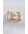 Pirinç Gold Renk İçi Boş Gül Küpe