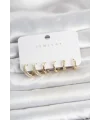 Pirinç Gold Renk Kadın Küpe Seti