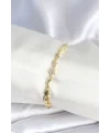 Pirinç Gold Renk Kadın Manifest Bileklik