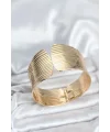Pirinç Gold Renk Levha Model Kadın Bileklik