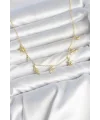 Pirinç Gold Renk Minimal Deniz Konsept Kadın Kolye