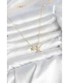 Pirinç Gold Renk Minimal Yıldız Model Kadın Kolye