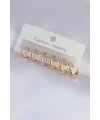 Pirinç Gold Renk Oval Küpe Seti
