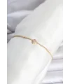Pirinç Gold Renk Pembe Damla Model Su Yolu Kadın Bileklik