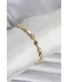 Pirinç Gold Renk Sütun Model Kadın Bileklik