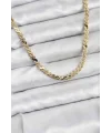 Pirinç Gold Renk Yassı Zincir Kadın Kolye