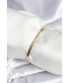 Pirinç Gold Renk Yassı Zincir Model Kadın Bileklik