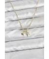 Pirinç Gold Renk Yıldız Minimal Kadın Kolye