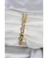 Pirinç Gold Renk Yıldız Model Kadın Bileklik