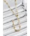 Pirinç Gold Renk Yıldızlı Kadın Y Kolye