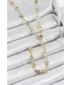 Pirinç Gold Renk Yıldızlı Kadın Y Kolye