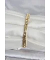 Pirinç Gold Renk Zirkon Taşlı Kadın Bileklik