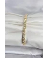 Pirinç Gold Renk Zirkon Taşlı Kadın Bileklik