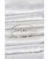 Pirinç Gümüş Renk Baget Zirkon Taşlı Objeli Kadın Bileklik