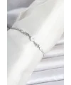 Pirinç Gümüş Renk Çiçek Model Su Yolu Kadın Bileklik