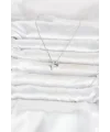Pirinç Gümüş Renk Minimal Kutup Yıldızı Model Kadın Kolye